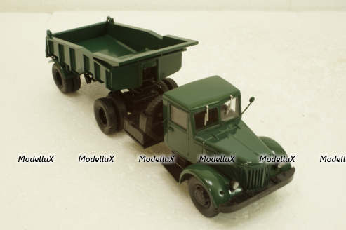 Маз-200В с п/прицепом Маз-5232В зелений, АвтоИстория 1:43