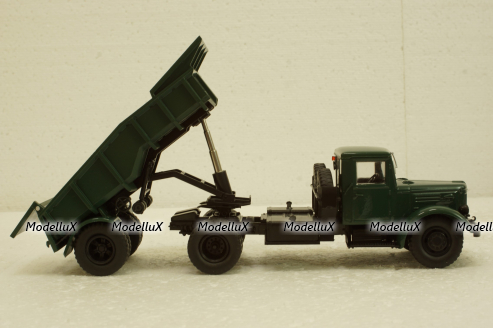 Маз-200В с п/прицепом Маз-5232В зелений, АвтоИстория 1:43
