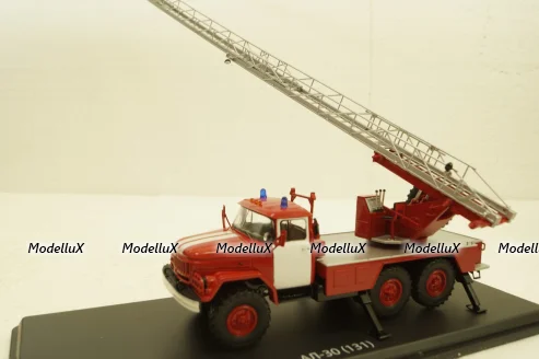 Ал-30 Зил-131, пожарная, белые двери, SSM1163, SSM 1:43