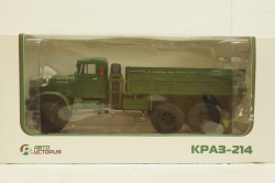 Краз-214 бортовой, зеленый, АвтоИстория 1:43