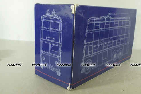 ЯТБ-3 двухэтажный городской троллейбус, синий, UM43-A4, Ultra Models 1:43