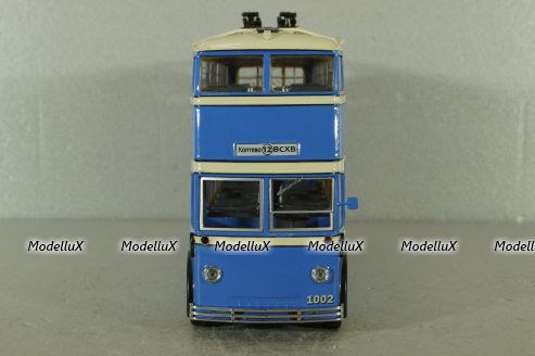 ЯТБ-3 двухэтажный городской троллейбус, синий, UM43-A4, Ultra Models 1:43