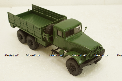 Краз-214 бортовой, зеленый, АвтоИстория 1:43