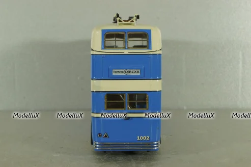 ЯТБ-3 двухэтажный городской троллейбус, синий, UM43-A4, Ultra Models 1:43