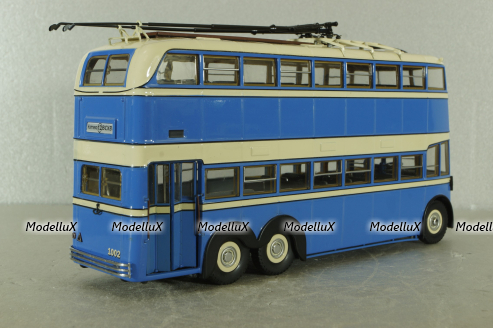 ЯТБ-3 двухэтажный городской троллейбус, синий, UM43-A4, Ultra Models 1:43