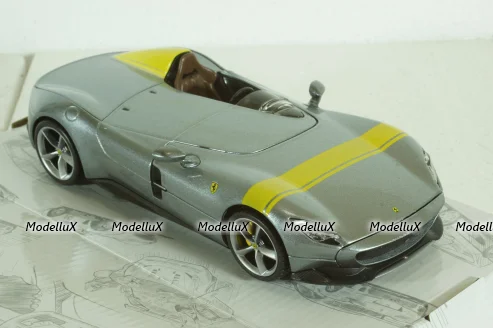 FERRARI MONZA SP1 2018 SILVER, BU26027S,  Burago 1:24