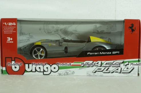 FERRARI MONZA SP1 2018 SILVER, BU26027S,  Burago 1:24