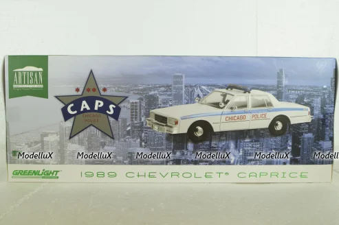 Chevrolet Caprice CAPS Chicago Police 1989, 19128, Greenlights 1:18