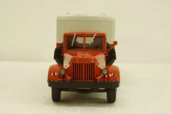 Маз-200В с п/прицепом Маз-5217, красный/серый, АвтоИстория 1:43