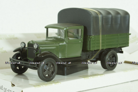 Газ-АА, зеленый с тентом, Н252, Наш Автопром 1:43