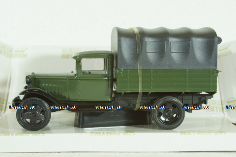 Газ-АА, зеленый с тентом, Н252, Наш Автопром 1:43