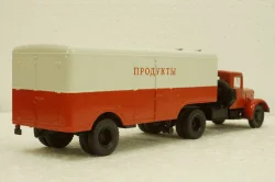 Маз-200В с п/прицепом Маз-5217, красный/серый, АвтоИстория 1:43