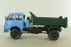 Маз-509Б самосвал 1977, голубой/зеленый, Н985, Наш Автопром 1:43