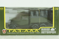 Газ-ААА, зеленый с тентом, Н254, Наш Автопром 1:43
