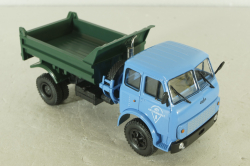 Маз-509Б самосвал 1977, голубой/зеленый, Н985, Наш Автопром 1:43