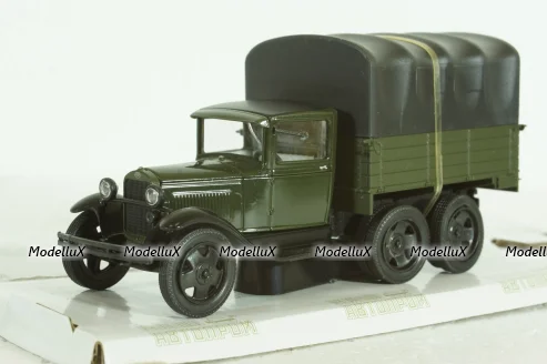 Газ-ААА, зеленый с тентом, Н254, Наш Автопром 1:43