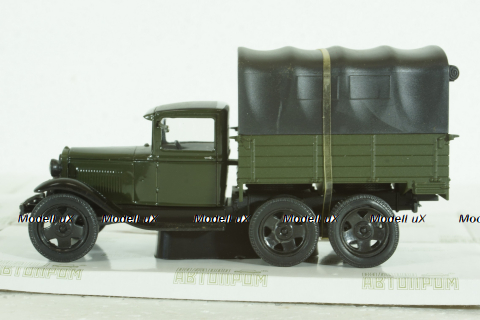 Газ-ААА, зеленый с тентом, Н254, Наш Автопром 1:43