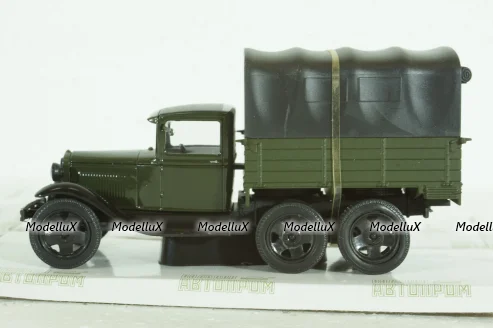Газ-ААА, зеленый с тентом, Н254, Наш Автопром 1:43