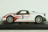 Porsche 918 Spider Salzburg Racing Design N 3 WEISSACHPACKAGE 2013, WHITE BLACK RED, BU28009, Burago 1:24