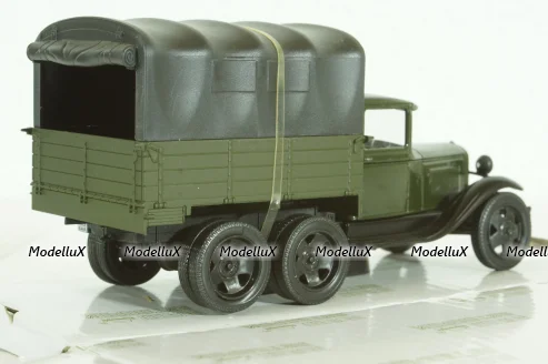 Газ-ААА, зеленый с тентом, Н254, Наш Автопром 1:43