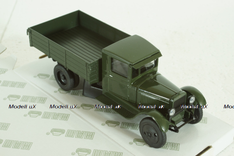 Газ-ААА, зеленый с тентом, Н254, Наш Автопром 1:43