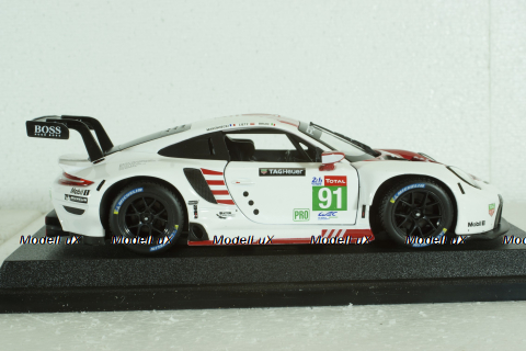 Porsche 991-2 RSR, Team Porsche GT N 91 LeMans 2020, BU28016, Burago 1:24