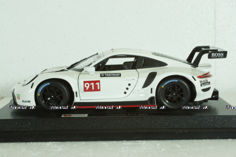 Porsche 991 RSR N 911 coupe 2019, White, BU28013, Burago 1:24