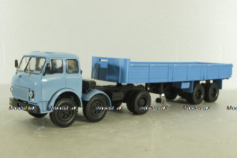 Маз-520, 3-х осный с полуприцепом Маз-5205 синий, Н859 Наш Автопром 1:43