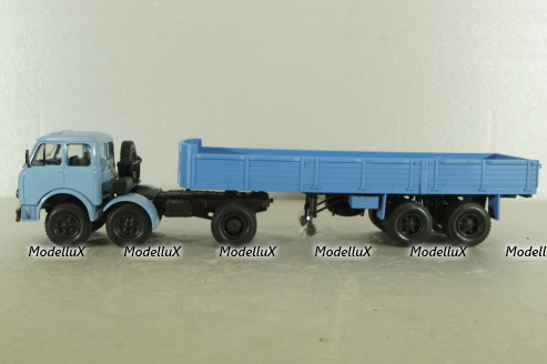 Маз-520, 3-х осный с полуприцепом Маз-5205 синий, Н859 Наш Автопром 1:43