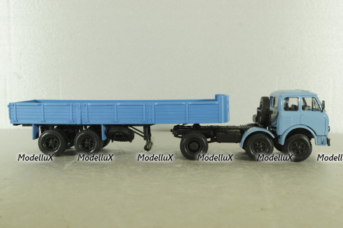 Маз-520, 3-х осный с полуприцепом Маз-5205 синий, Н859 Наш Автопром 1:43