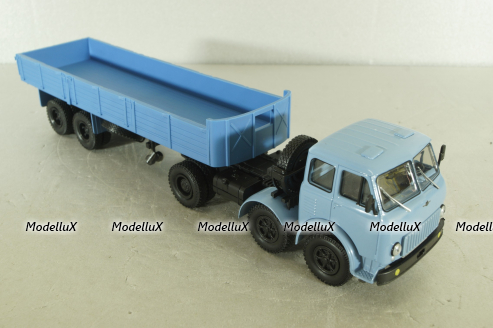 Маз-520, 3-х осный с полуприцепом Маз-5205 синий, Н859 Наш Автопром 1:43