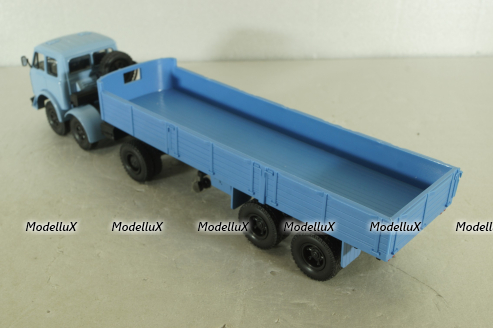 Маз-520, 3-х осный с полуприцепом Маз-5205 синий, Н859 Наш Автопром 1:43