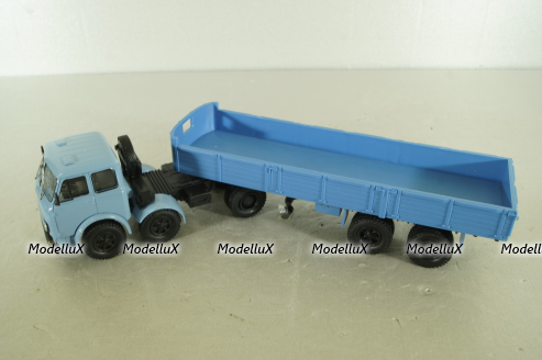 Маз-520, 3-х осный с полуприцепом Маз-5205 синий, Н859 Наш Автопром 1:43