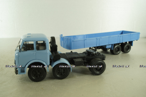 Маз-520, 3-х осный с полуприцепом Маз-5205 синий, Н859 Наш Автопром 1:43