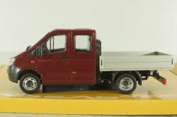 Газель Next A22 R23 двойная кабина,бортовой малый кузов, бордовый, Н560, Наш Автопром 1:43