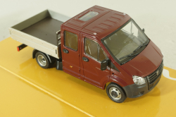 Газель Next A22 R23 двойная кабина,бортовой малый кузов, бордовый, Н560, Наш Автопром 1:43