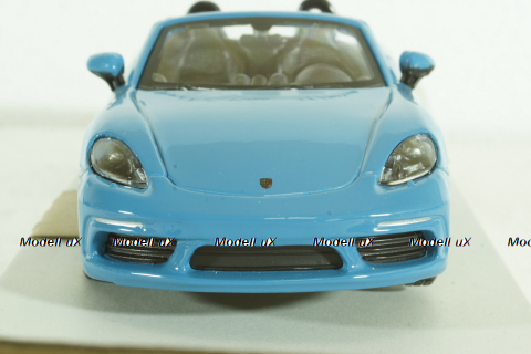 PORSCHE BOXSTER 718 (982) SPIDER 2016 - LIGHT BLUE, BU21087B, Burago 1:24