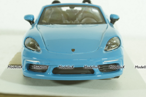 PORSCHE BOXSTER 718 (982) SPIDER 2016 - LIGHT BLUE, BU21087B, Burago 1:24