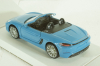 PORSCHE BOXSTER 718 (982) SPIDER 2016 - LIGHT BLUE, BU21087B, Burago 1:24