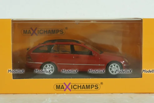 Mercedes C220 T-Model (S203), 2001, Mercedes C-Class, red, 940030111, Maxichamps 1:43
