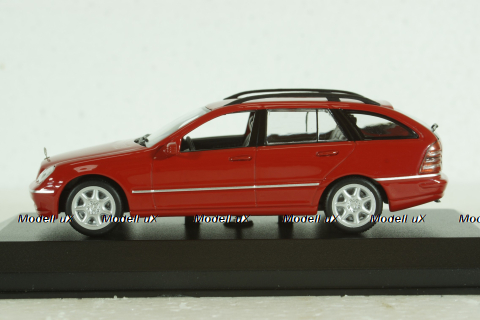 Mercedes C220 T-Model (S203), 2001, Mercedes C-Class, red, 940030111, Maxichamps 1:43