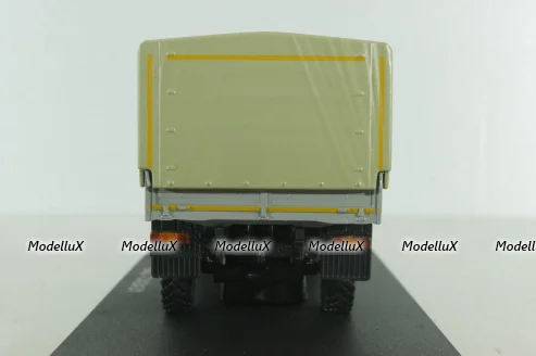 Газон NEXT C42А31 бортовой с тентом серый/бежевый Н235, Наш Автопром 1:43