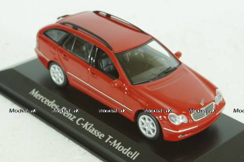 Mercedes C220 T-Model (S203), 2001, Mercedes C-Class, red, 940030111, Maxichamps 1:43