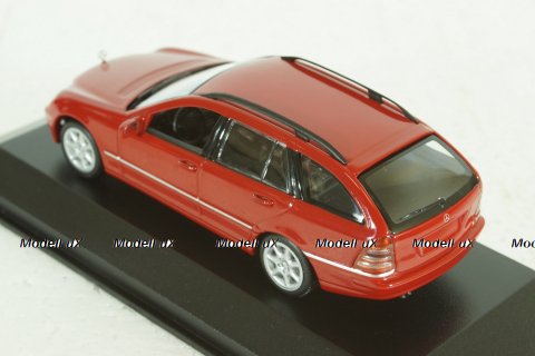 Mercedes C220 T-Model (S203), 2001, Mercedes C-Class, red, 940030111, Maxichamps 1:43