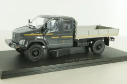 Газон NEXT C42А31 бортовой с тентом серый/бежевый Н235, Наш Автопром 1:43