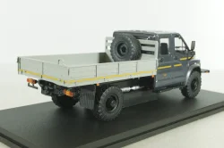 Газон NEXT C42А31 бортовой с тентом серый/бежевый Н235, Наш Автопром 1:43
