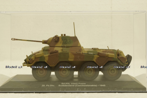 Sd.Kfz 234/2 Puma, 20.Pz.Div. Sudetenland   (Chechoslovakia), 1945, Altaya 1:43