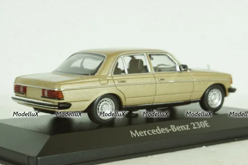 Mercedes 230E (W123), 1982, Mercedes E-Class Gold Metallic, 940032205, Maxichamps 1:43