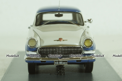 Газ-М22  Волга 1960, бело/синяя, 43805, NEO 1:43 