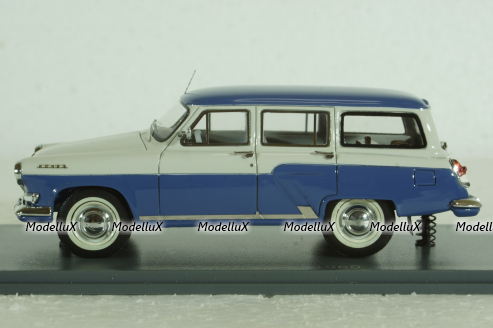 Газ-М22  Волга 1960, бело/синяя, 43805, NEO 1:43 